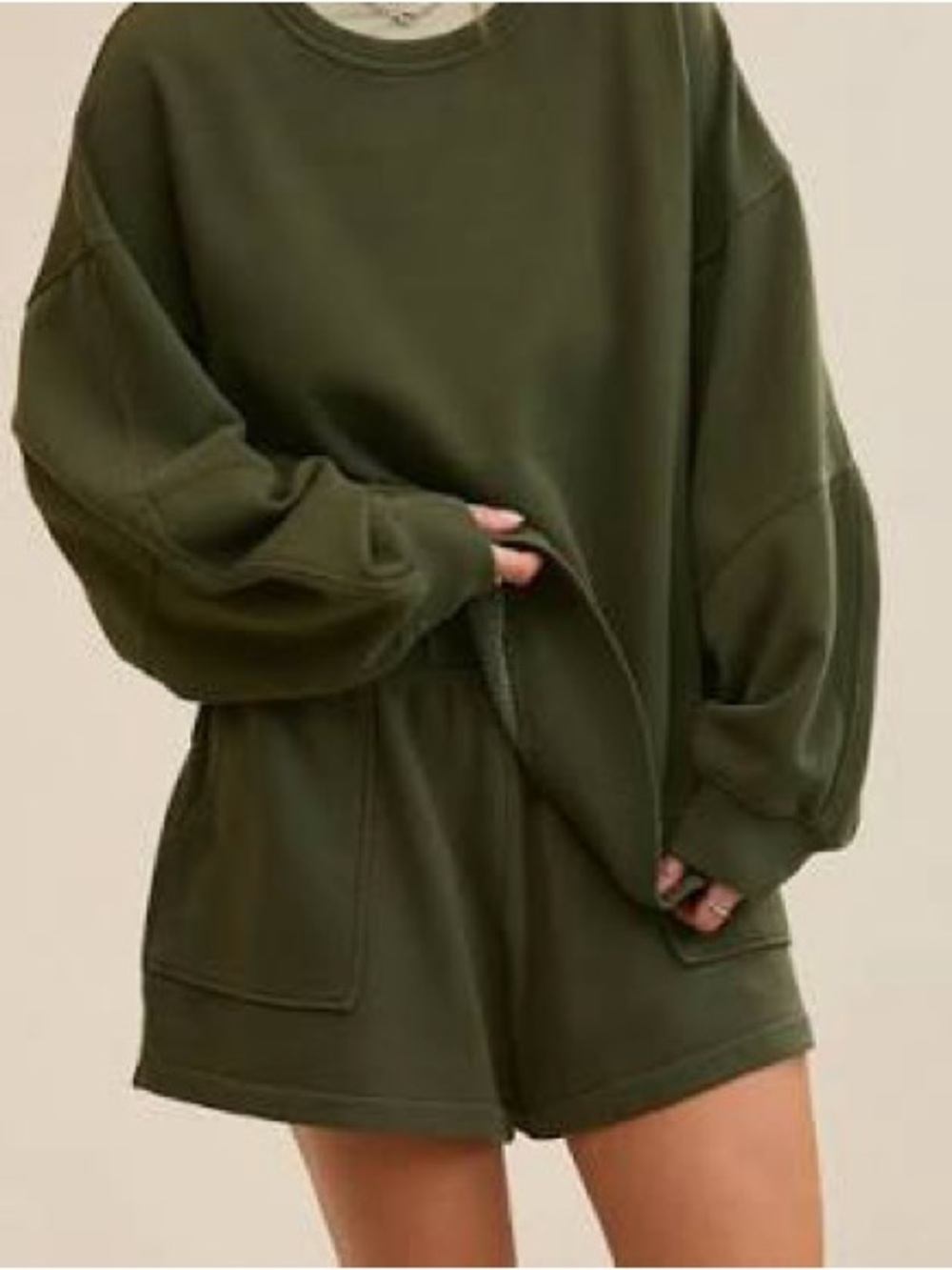 Aerie Go To Shorts, Military Green, size Small